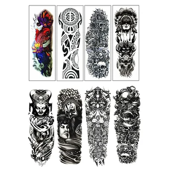

8Pcs Waterproof Temporary Tattoos Sticker Full Arm Pattern Tattoos Sticker - 4Pcs 9/10/11/12 & 4Pcs 13/ 14/15/16