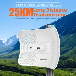 COMFAST – nano station WI FI 900, 25KM, 5.8 Mbps, CF E319A G, pour l'extérieur, longue portée, sans fil, Point d'accès CPE, antenne 26dbi 