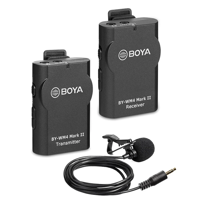 Беспроводная микрофонная система BOYA BY WM4 Mark II/Pro петличный микрофон для Canon Nikon Sony