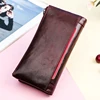 Contact's Women Wallet Fashion Genuine Leather Wallet Card Holder Female Long Purse Phone Pocket Large Capacity Clutch Wallets ► Photo 2/6