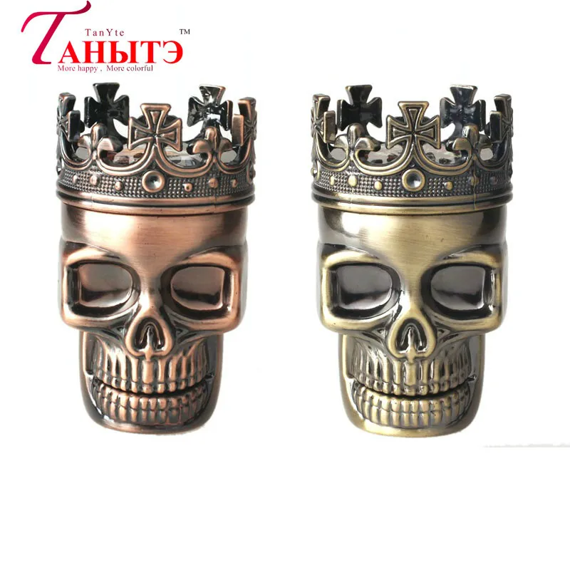 Ручной дым-детектор = king Skull металлическая дробилка для табака специй сорняков 3
