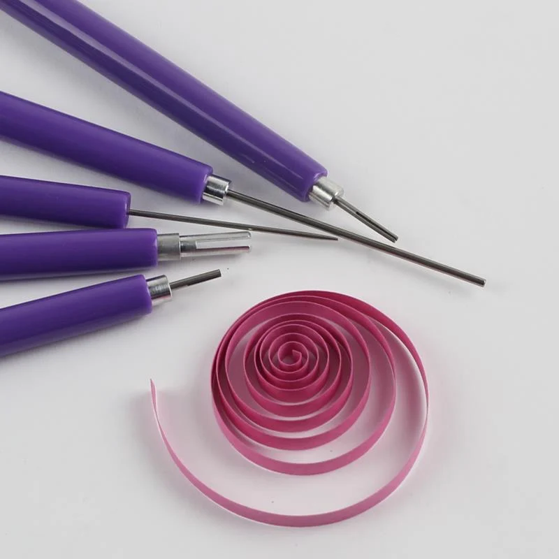 

5Pcs Handmade Grooved Paper Plastic Filling Tools Slotted Kit Paper Quilling Rolling Needle Pen Tools DIY Paper Craft Tools Kit