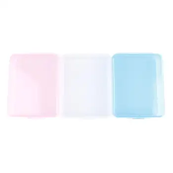 

Mask Storage Box Transparent Dust-proof Anti-pollution Mask Container Mask Box Mask Case for Travel Office School