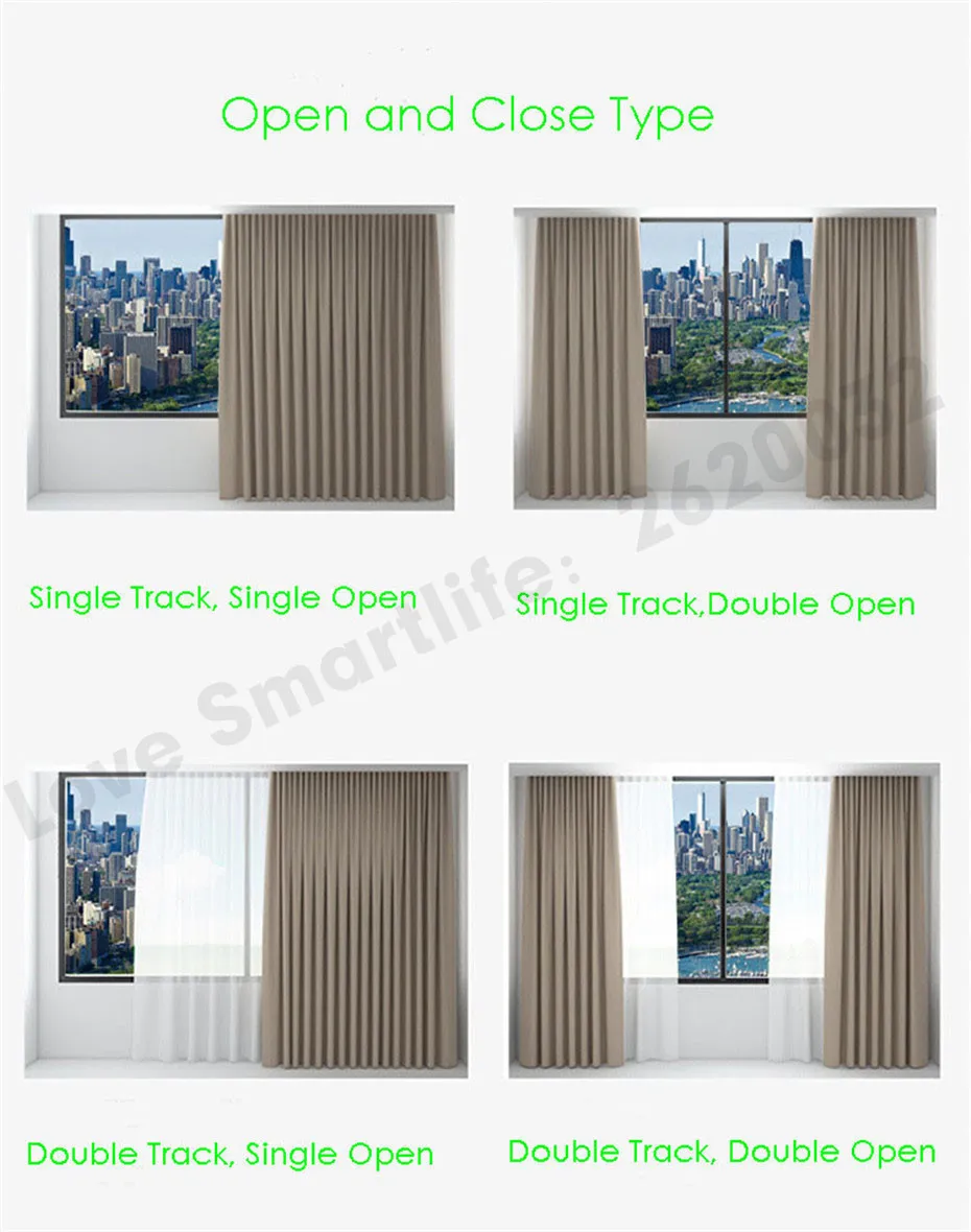 Super Silent Electric Curtain Track+Aqara Zigbee Motor,MI Home Home App Apple Homekit,Mijia Smart Curtain Rails Control System,work with xiaomi Hub, Apple Siri Voice Control-20