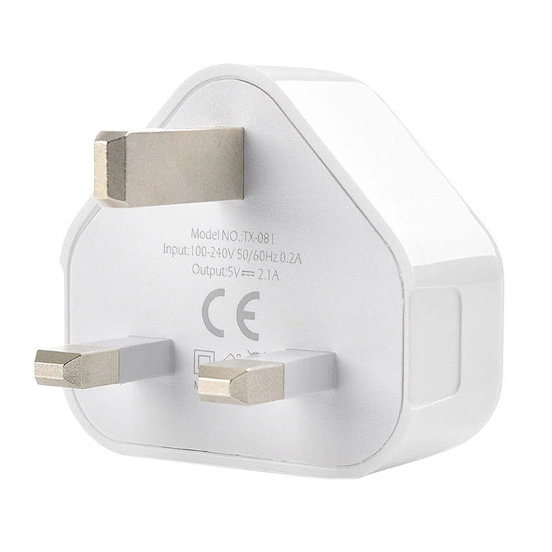Штепсельная Вилка стандарта Великобритании 3-контактный usb-адаптер питания