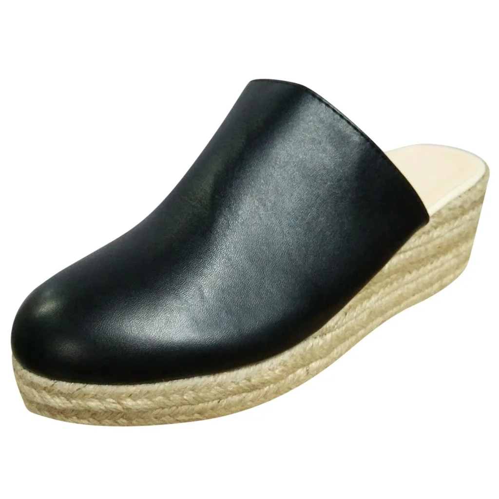 Women PU Leather Shoes Braided Sole Ladies Casual PVC Summer Sandal Orthopedic Bunion Corrector
