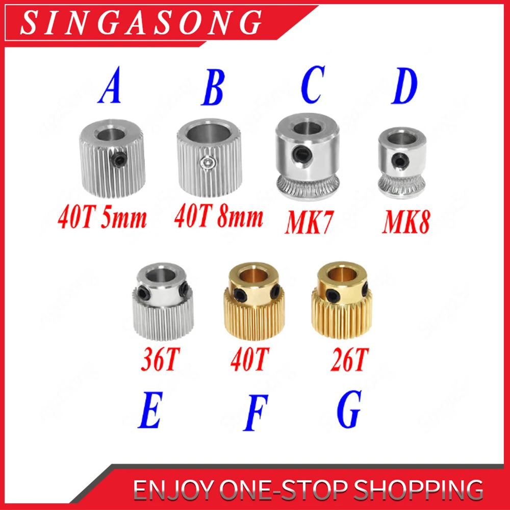 MK7 MK8 экструдер приводное отверстие шестерни 5 мм для 1,75 мм/3,0 мм с насадками для Makerbot Reprap Mendel высококачественная нержавеющая сталь