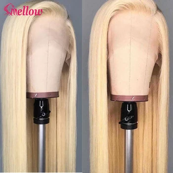 

613 Honey Blonde Color Remy Brazilian Straight Lace Front Human Hair Wigs 8 - 30 Inch Front Wigs Lace Frontal Wig Pre Plucked