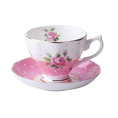 Cup and Saucers J Фарфор для послеобеденного чая чашки европейские кофейные чашки для эспрессо костяной фарфор кофейная чашка английское блюдце фарфоровая керамическая чашка LZI001 - Цвет: Cup and Saucers J