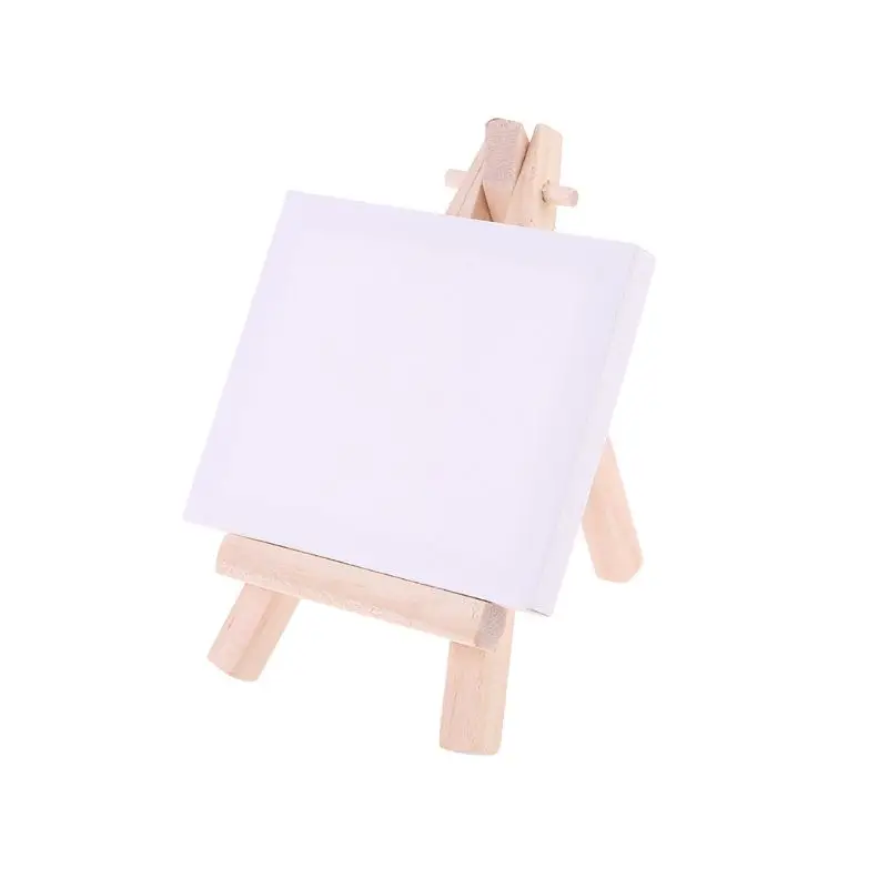 

Mini Canvas Natural Wood Easel Set For Art Painting Drawing Craft Wedding Supply
