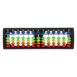 Outil de calcul Soroban arithmétique Portable en plastique à 13 colonnes avec perles colorées, jouets éducatifs pour enfants 