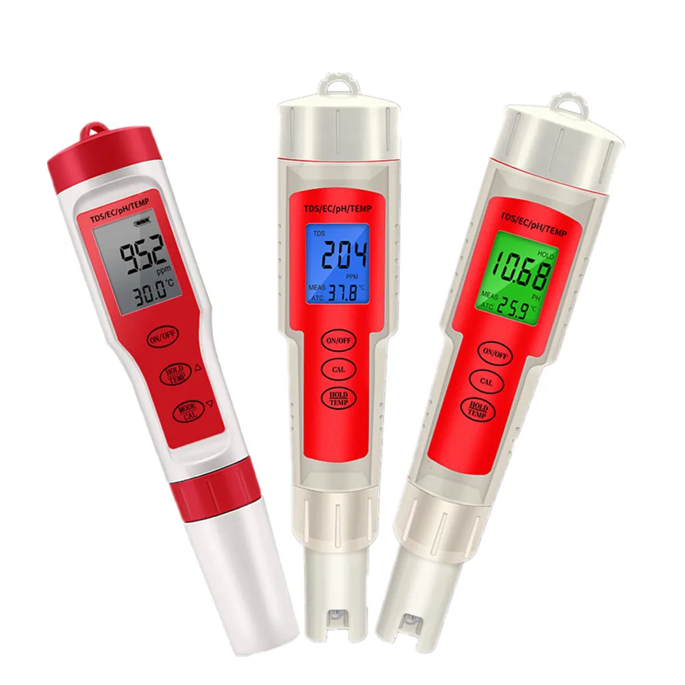 

Digital PH Meter 4 in 1 PH TDS EC Temperature Water Quality Tester EZ9908 Monitor for Drinking Water Aquarium Swimming Pool