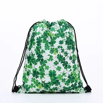 

2020 Drawstring Backpack String Bag Sackpack Polyester Shopping Sport Waterproof Gym Drawstring Bag Nice Flower Printed