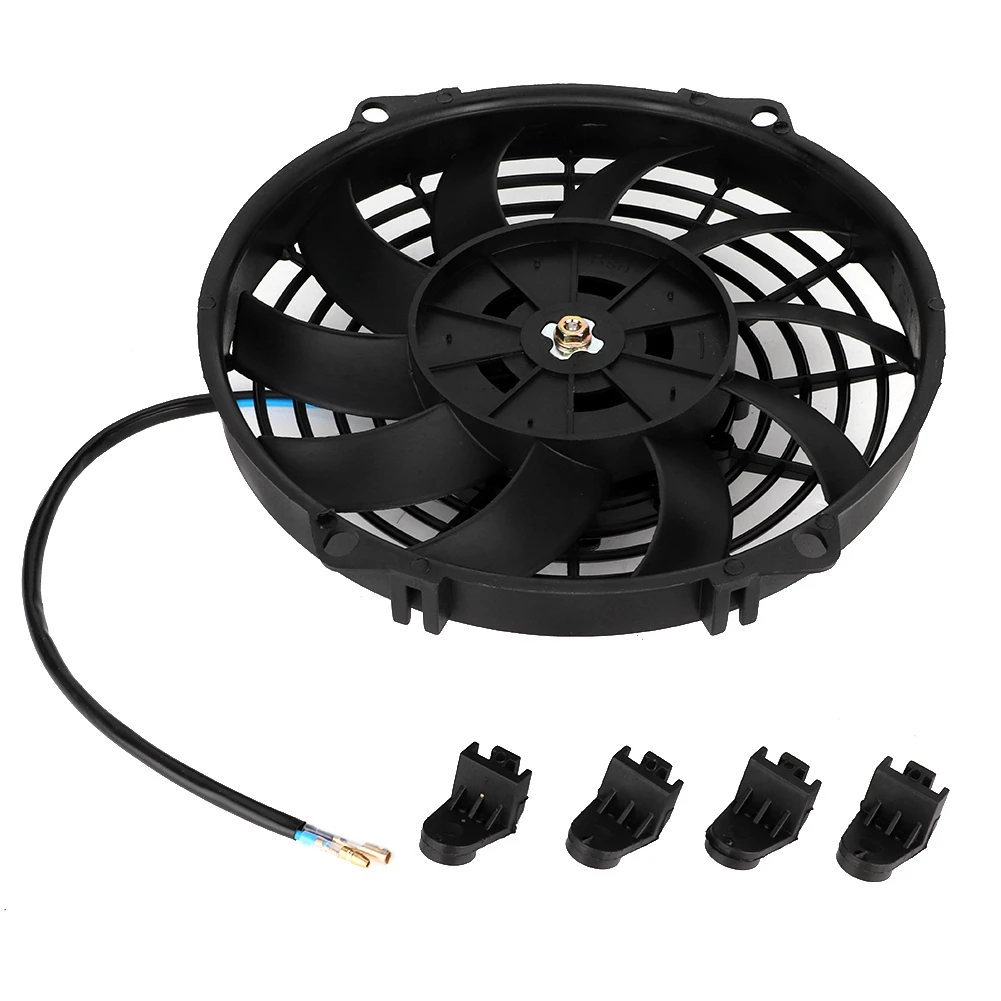 Universal Cooling Fan 24V 9in Car Curved Blade Air Conditioner