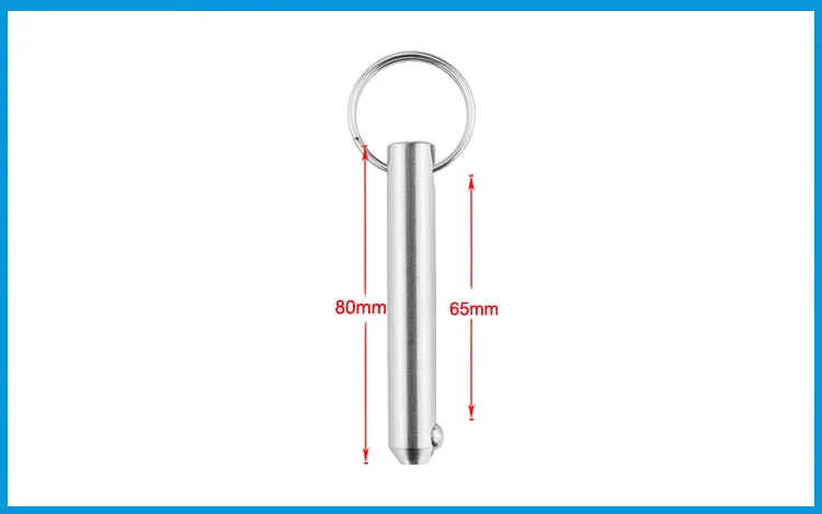Bola para Bimini 316 de Aço Milímetros Marine Grau Inoxidável Liberação Rápida Pino Top Barco Convés Dobradiça Hardware Marinhos 4pcs 12*80 1 High Quality Esporte e Lazer