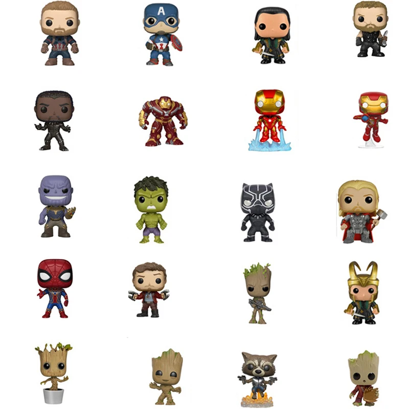 Экшн-фигурки из ПВХ в стиле аниме Marvel с волчом Халк Тони Старк Железный человек