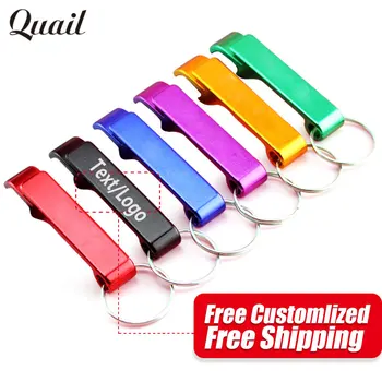 

300pcs Quail Keychain beer bottle opener pendant can opener light multi-color can be customized logo or text