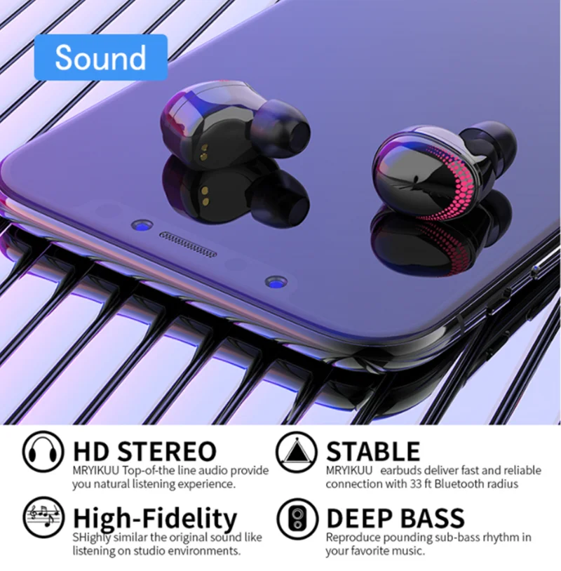 X10 TWS настоящие беспроводные наушники Bluetooth 5,0 наушники IPX7 водонепроницаемые с зарядным устройством 3300 мАч Микрофон Держатель зарядного устройства для мобильного телефона