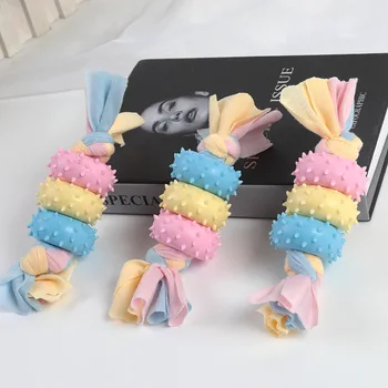 

Manufacturers Direct Selling TPR Pet Toy Safe Non-toxic Three-loop Cloth Strips Molar Clean Training Interactive Dog Toy