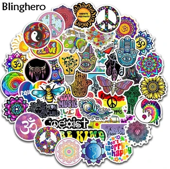 

Blinghero 50pcs/set Yoga Art Graffiti Scrapbooking Stickers Laptop Luggage Motorcycle Phone Sticker Album Decal Gifts BH0664