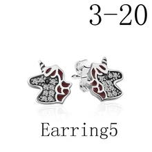 925 пробы серебряные серьги в виде медведя модные серьги-гвоздики для пирсинга ювелирные изделия от производителя