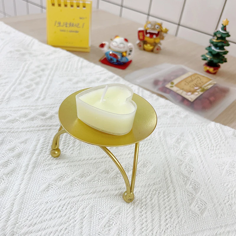 Candle Holders Iron Black Golden Candle Holders Pillar Metal Plate For Wedding Party Festival Candlestick Holder Art Gift Home Decoration