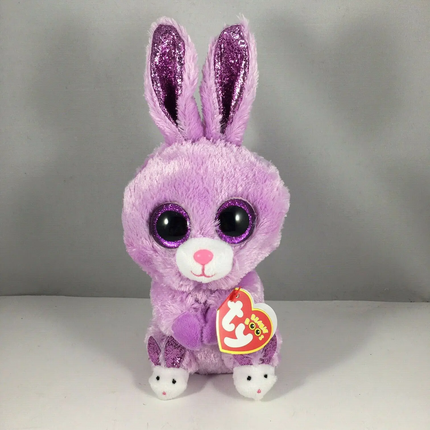 2021 TY Beanie Boos Fuzzy Purple Bunny Big Eyes Rabbit Soft Kids Doll Plush Stuffed Animals Toy Gifts 15CM | Игрушки и хобби