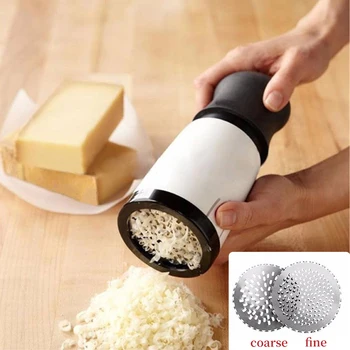 

ABS+Stainless Steel Cheese Grater 2 Pattern Blade Kitchen Gadgets Chocolate Grater DIY Butter Food Mill Cheese Grater Slicer