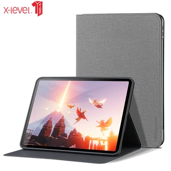 

X-Level Smart Cover for Apple iPad Pro 11 Air 3 10.5 iPad 10.2 7th Canvas Cloth Stand Sleep Wakup Cases for mini 1 2 3 4 5