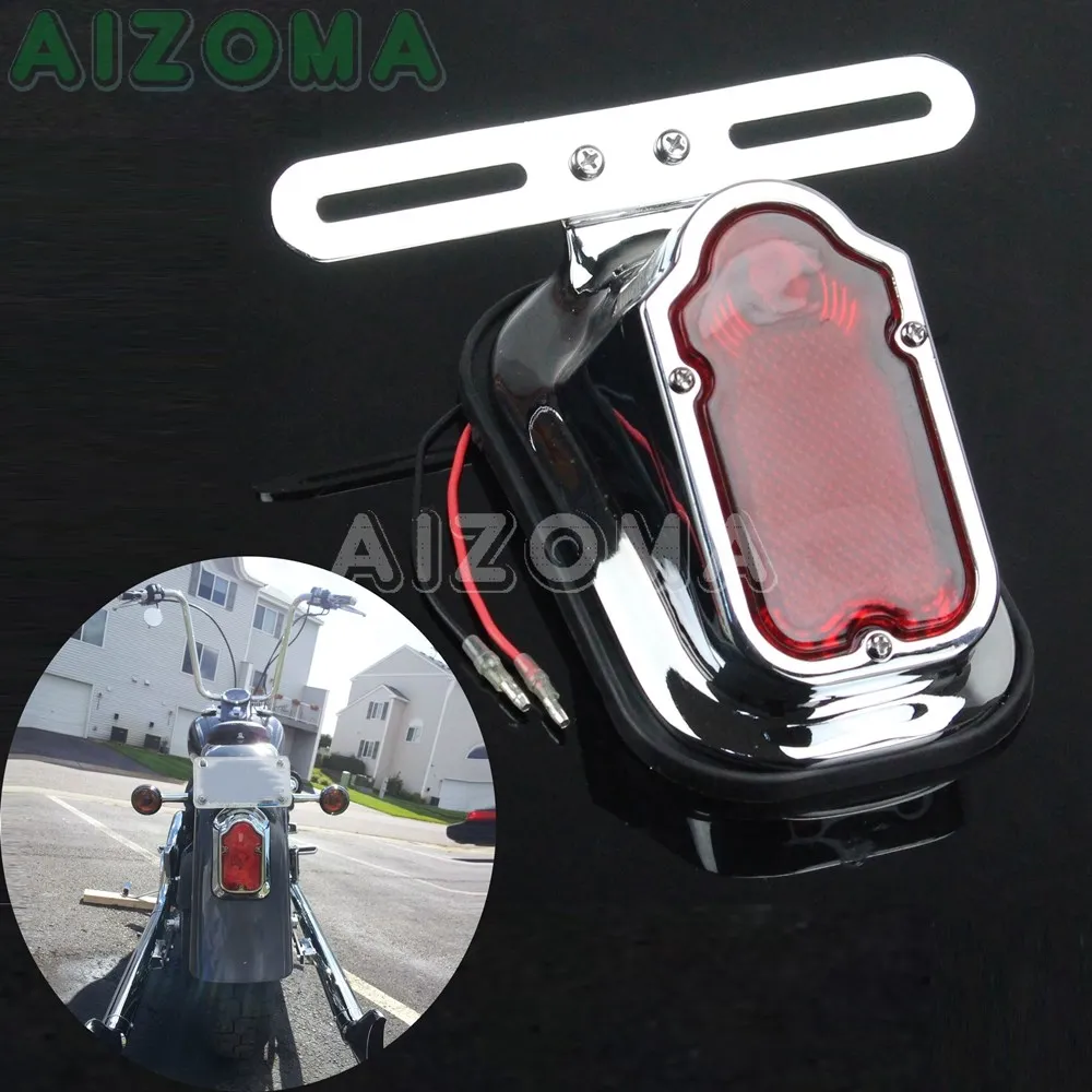 Мотоциксветильник красный стоп-сигнал для Harley Chopper Cafe Racer Bobber Fender задсветильник