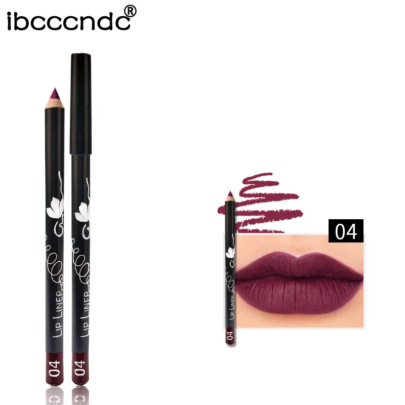 Matte Lipliner Longlasting Waterproof Easy to Wear Nude Lipstick Liner Pen Matt Lips Makeup 1 Piece - Цвет: 4