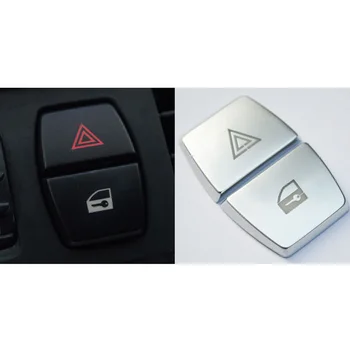 

For BMW 7 Series Lock Button Cover Dashboard Warning Light Car Decor ABS 2pcs