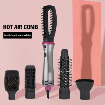 

New Arriva 5 In 1 Multifunction Hair Dryer Hot Air Brush Kit Comb Negative Lonic Eliminate Frizzing Hair Styling Curly Hair Comb