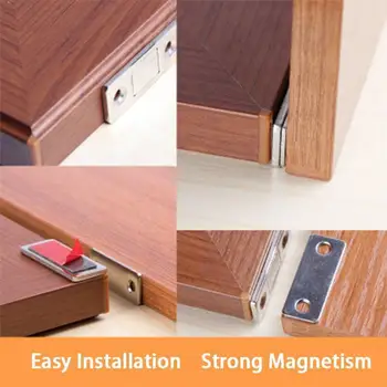 

Punch-free Magnetic Door Closer Ultra Thin Strong Door Closer Magnetic Door Catch Latch Door for Furniture Cabinet Cupboad