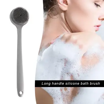 

2 In 1 Long Handle Silicone Bath Brushes Multifunctional Back Shower Massage Bush Double-sided Cleaning Bathroom SPA Tool