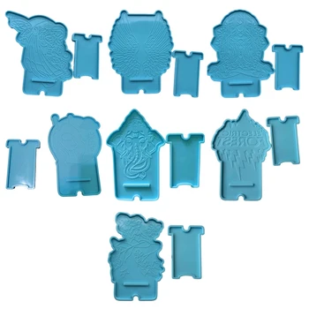 

1 Set DIY Crafts Cellphone Holder Silicone Mould Smartphone Bracket Making Tools Mobile Phone Stand Epoxy Resin Mold