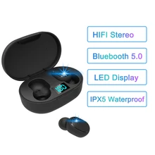 A6s M1 TWS Мощный светодиодный дисплей наушники 6D стерео гарнитуры IPX5 водонепроницаемые наушники Мини наушники для ios android смартфонов