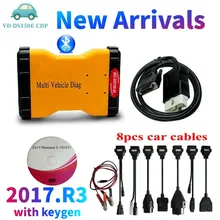 2021 diag multi veículo com bluetooth novo vci 2017. r3 com keygen para delphis vd ds150e cdp obd2 ferramenta de verificação diagnóstico