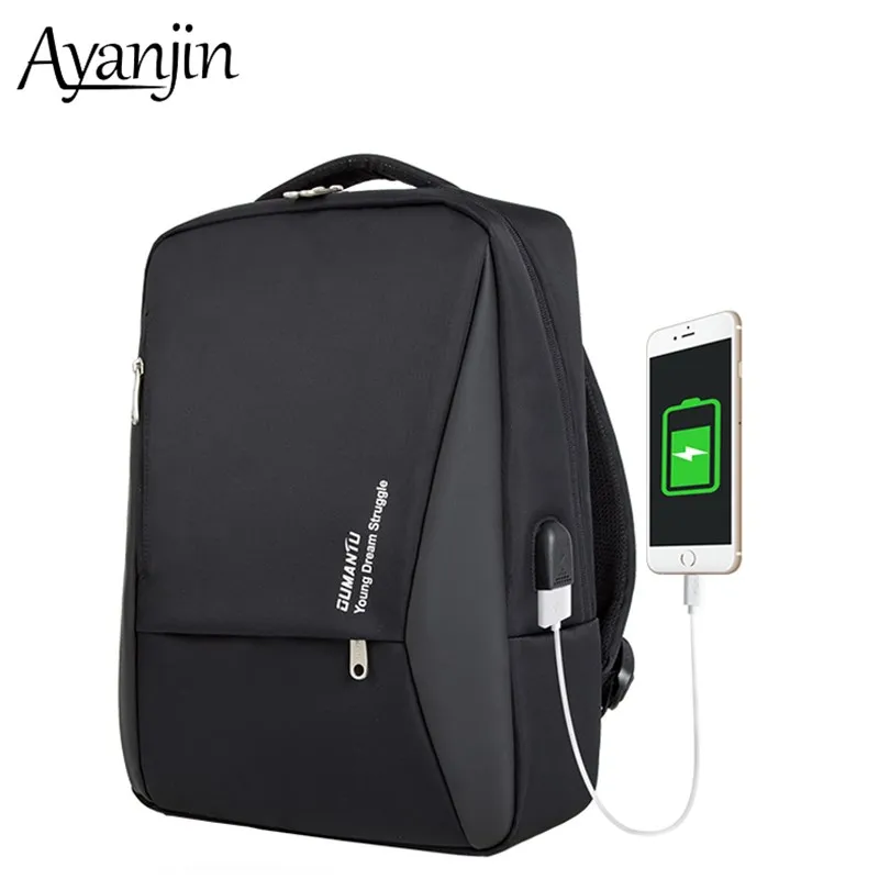 Модный мужской рюкзак Многофункциональный Водонепроницаемый 13 15 15,6 дюймов Сумка для ноутбука Мужская зарядка через usb большие вместительные дорожные сумки
