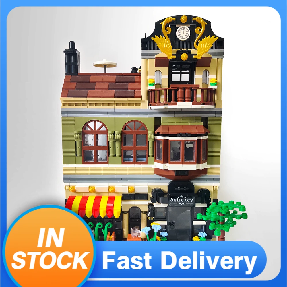 QL0937 1326 шт. в наличии ZHEGAO Creator MOC Серии Street View китайский ресторан строительные блоки