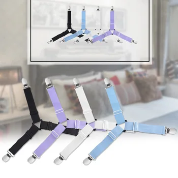

Anti Running 4Pcs Sheet Holder Fixing Clip Stainless Steel Sheet Buckle 10*2.5CM Adjustable Bed Sheet Fasteners