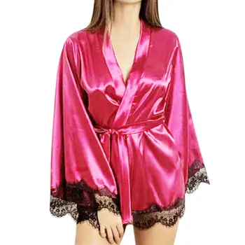 

Sexy Women Casual Sleepwear Mini Nightgown Summer Slip Dress Lace Home 1pc Robe bathwear Sleepingwear bathrobe peignoir femme