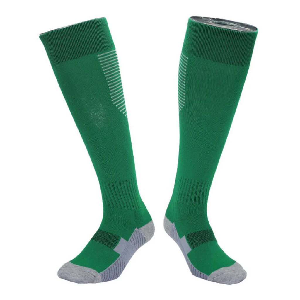 Football Socks Knee High Stripe Athletic Socks Sport Game Compression Stockings Breathable for Men Adults 