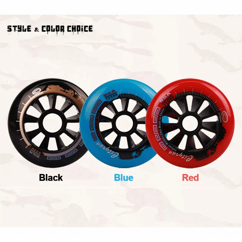 90 100 110mm Cityrun Wheels 85A PU Tires for Inline Speed Skates Indoor Outdoor Asphalt Street Durable Racing Rodas Good