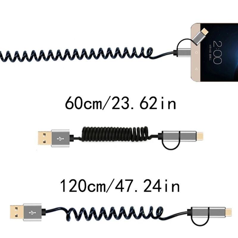 Type C 2в1 QC3.0 Micro USB кабель для быстрой зарядки для samsung S9 S7 Xiaomi huawei