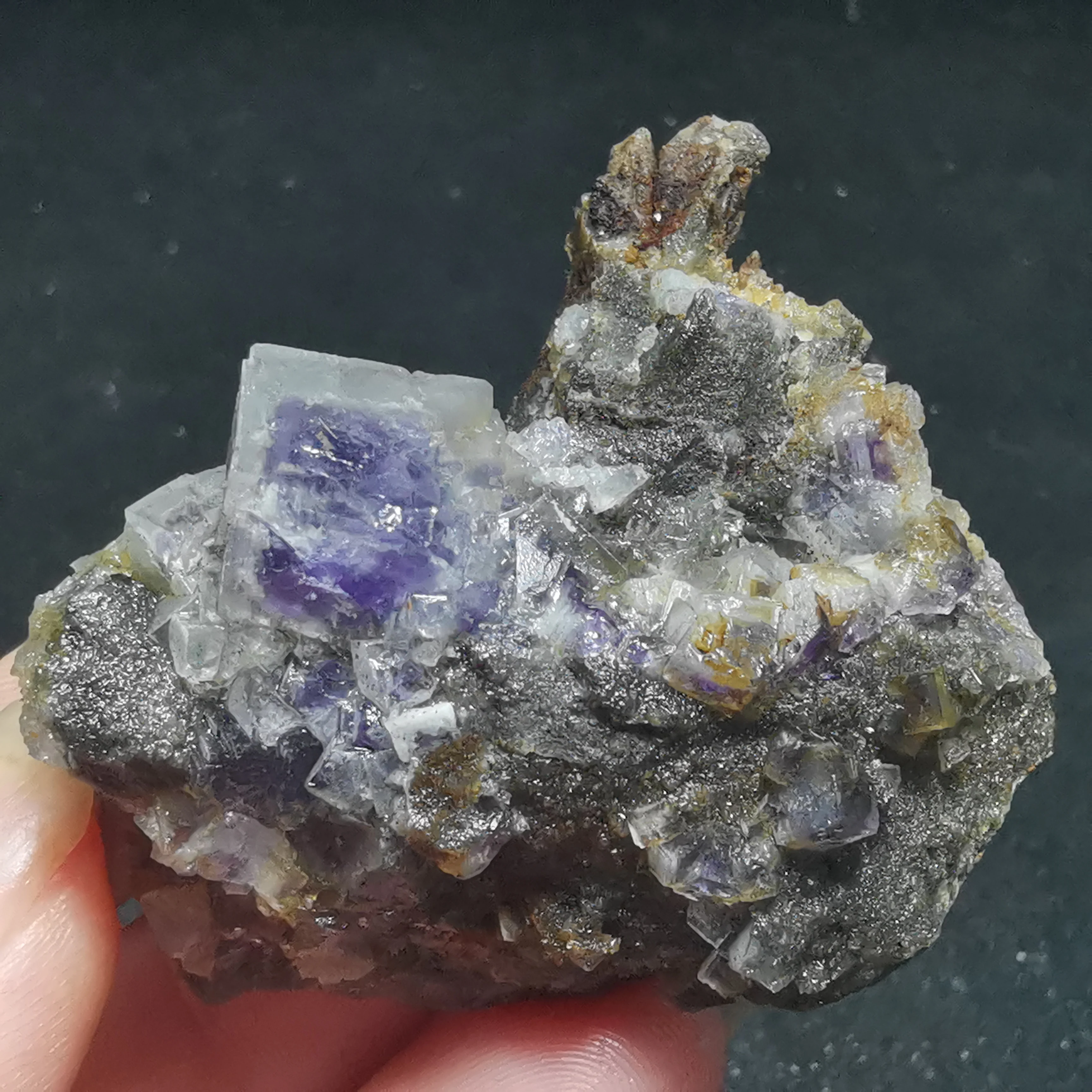 

39.4gNatural rare purple fluorite mineral specimen HEALING CRYSTAL QUARTZ GEM