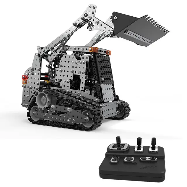 RC Car 2.4G 10CH 1178PCS Stainless Steel DIY RC Control Bulldozer Crawler for Forklift Engineer Dumptruck Model Vehicle Gift 4
