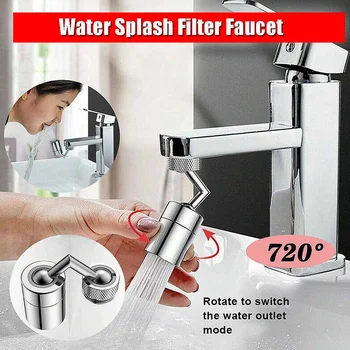 

1PC Splash Filter Faucet 720 Degree Rotate Water Outlet Bubbler Sprayer Kitchen Bathroom Accessories Universal Faucet Extender
