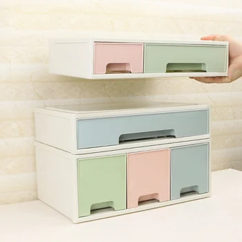 

Multifunction Stackable Plastic Storage Box Drawer Storage Cabinet Desktop Debris Cosmetics Storage Box