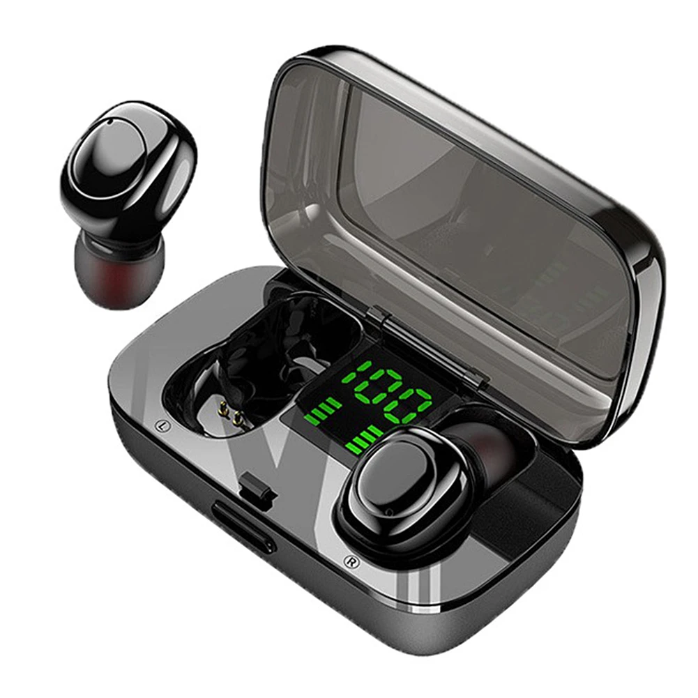 Bluetooth 5 0 TWS Wireless Earphones Touch Control Headset LED Display Waterproof HIFI 6D Surround Sounds Sports Earphones